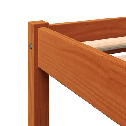 vidaXL Bed Frame without Mattress Wax Brown 90x200 cm Solid Wood Pine