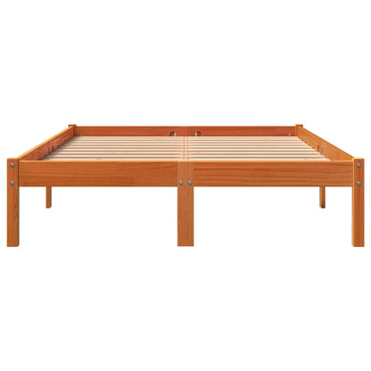 vidaXL Bed Frame without Mattress Wax Brown 120x200 cm Solid Wood Pine