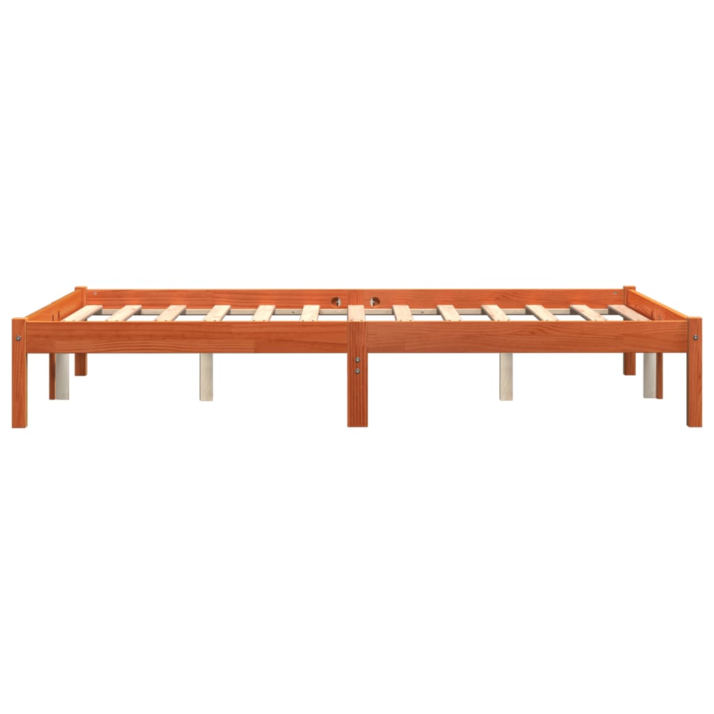 vidaXL Bed Frame without Mattress Wax Brown 120x200 cm Solid Wood Pine