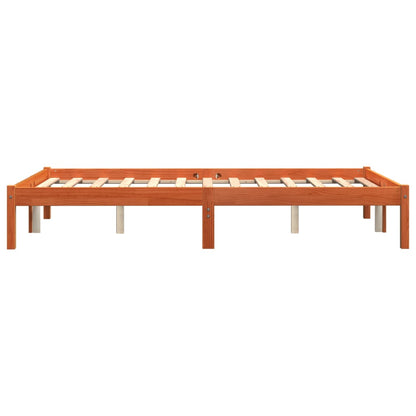 vidaXL Bed Frame without Mattress Wax Brown 120x200 cm Solid Wood Pine