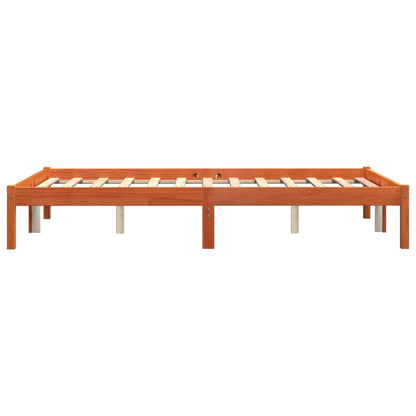 vidaXL Bed Frame without Mattress Wax Brown 140x200 cm Solid Wood Pine
