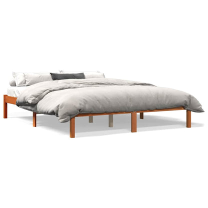 vidaXL Bed Frame without Mattress Wax Brown 150x200 cm Solid Wood Pine