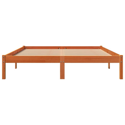 vidaXL Bed Frame without Mattress Wax Brown 150x200 cm Solid Wood Pine
