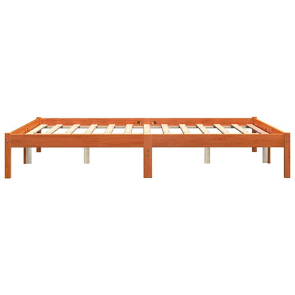 vidaXL Bed Frame without Mattress Wax Brown 150x200 cm Solid Wood Pine