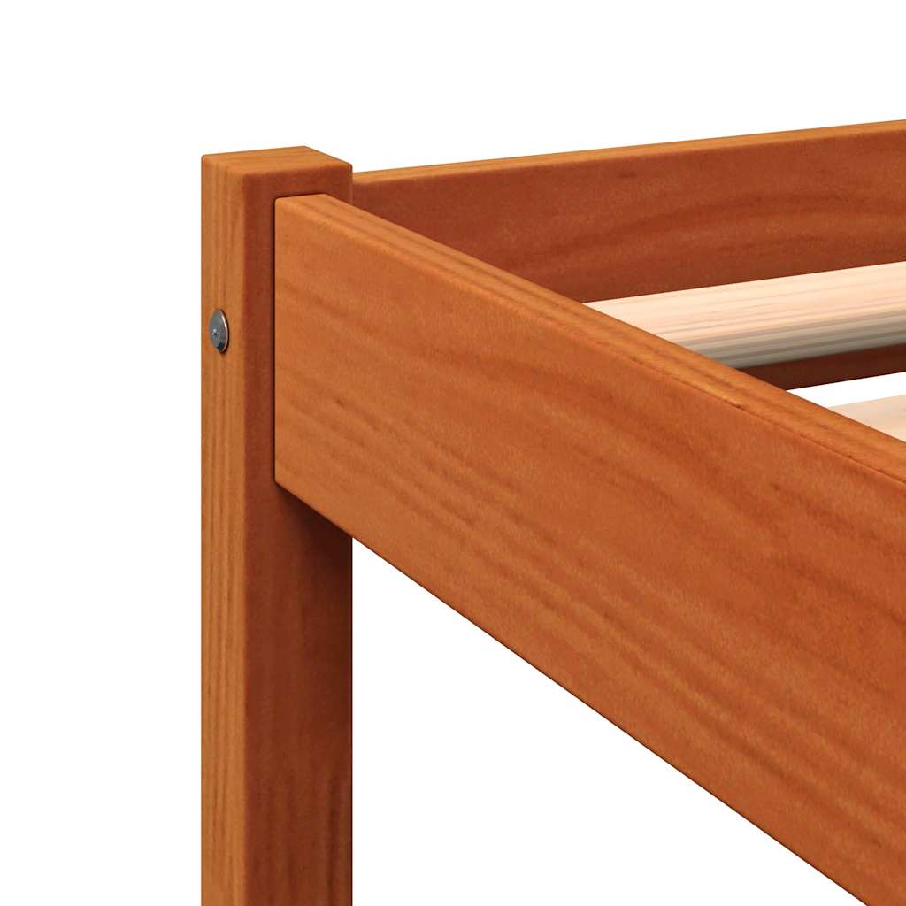 vidaXL Bed Frame without Mattress Wax Brown 150x200 cm Solid Wood Pine