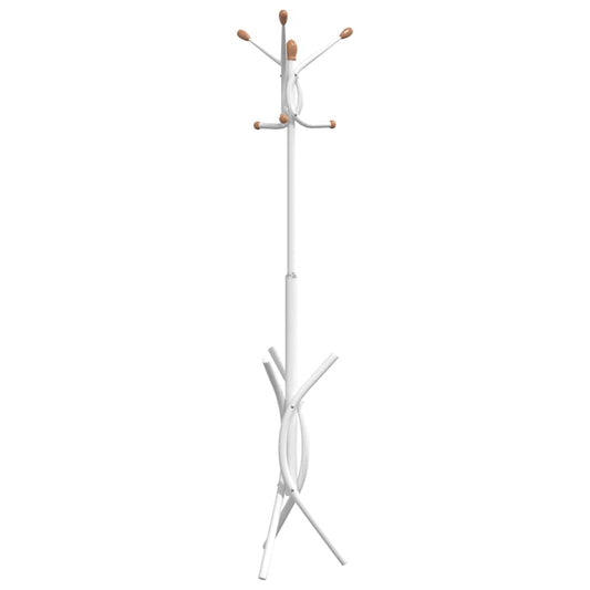 vidaXL Coat Stand White 176 cm Powder-coated Iron