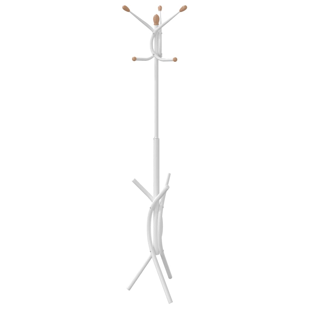 vidaXL Coat Stand White 176 cm Powder-coated Iron