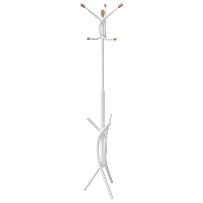 vidaXL Coat Stand White 176 cm Powder-coated Iron