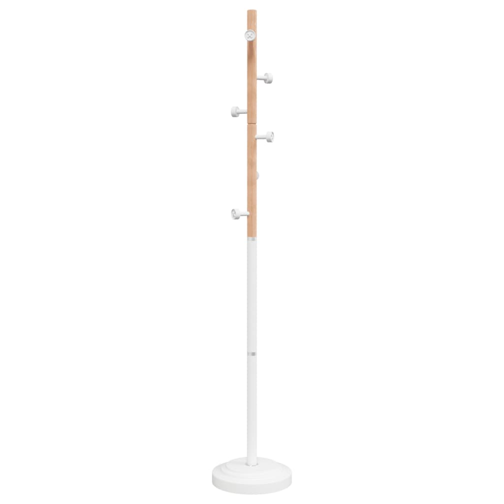 vidaXL Coat Stand White 177 cm Powder-coated Iron