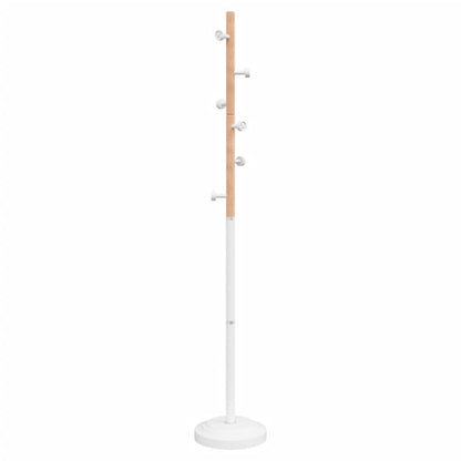 vidaXL Coat Stand White 177 cm Powder-coated Iron