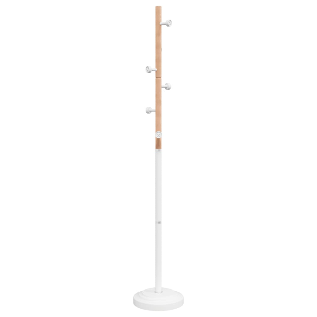 vidaXL Coat Stand White 177 cm Powder-coated Iron