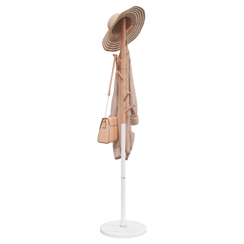 vidaXL Coat Stand White 172 cm Powder-coated Iron