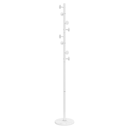 vidaXL Coat Stand White 176 cm Powder-coated Iron