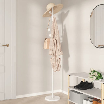 vidaXL Coat Stand White 176 cm Powder-coated Iron