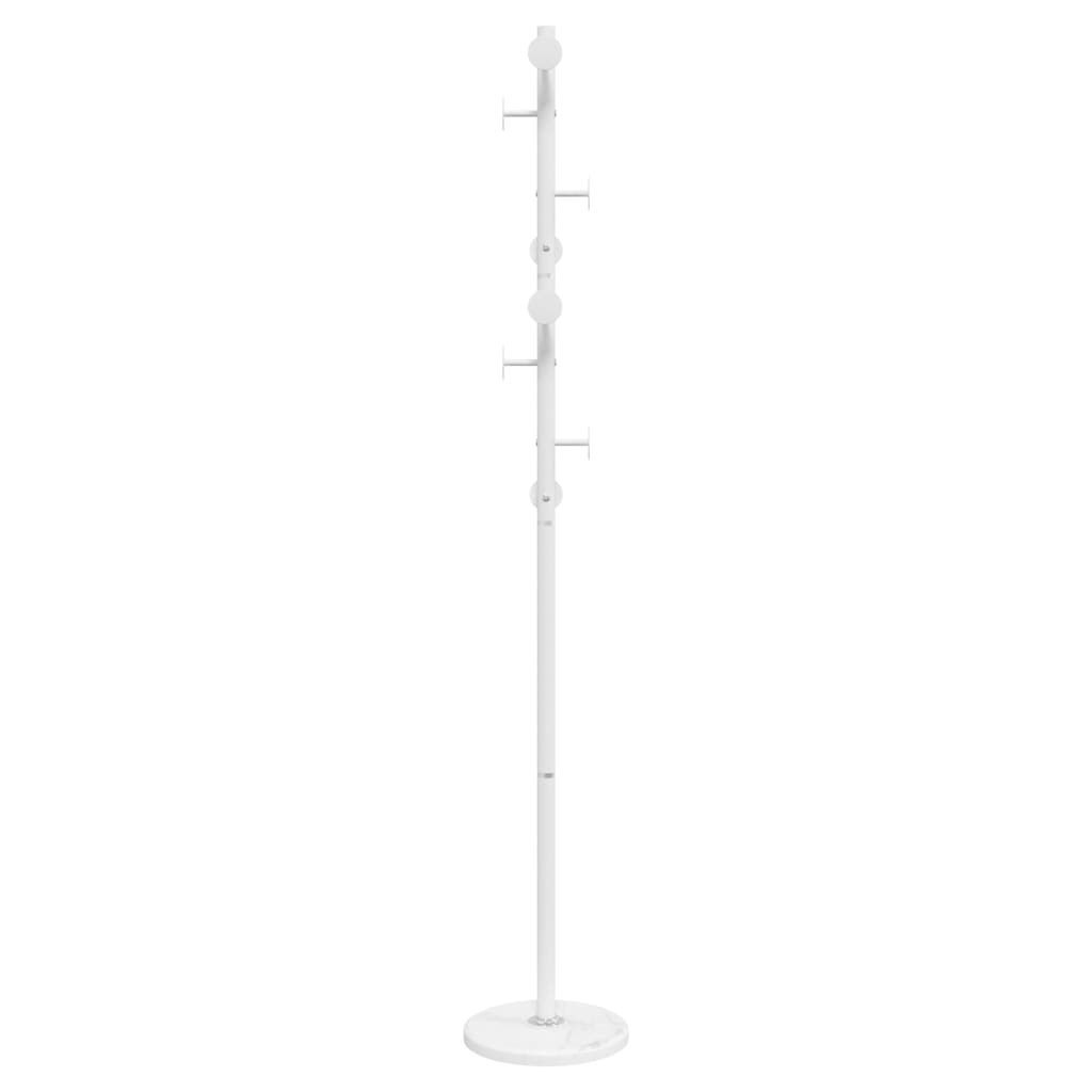 vidaXL Coat Stand White 176 cm Powder-coated Iron
