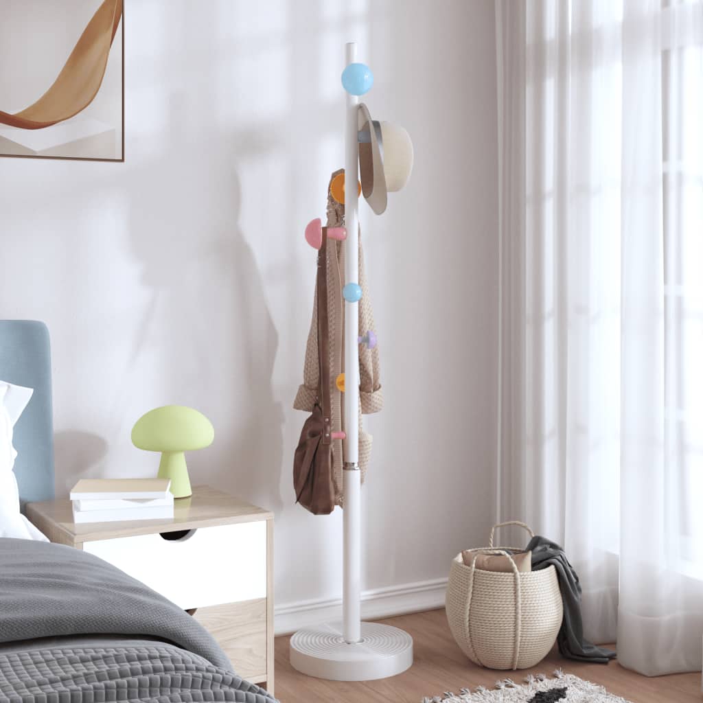 vidaXL Coat Stand White 172 cm Powder-coated Iron