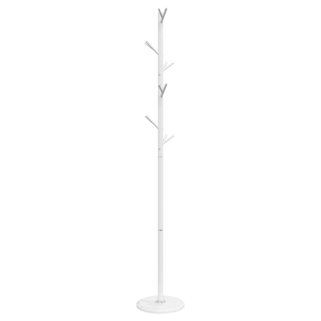 vidaXL Coat Stand White 175 cm Powder-coated Iron