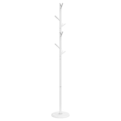 vidaXL Coat Stand White 175 cm Powder-coated Iron