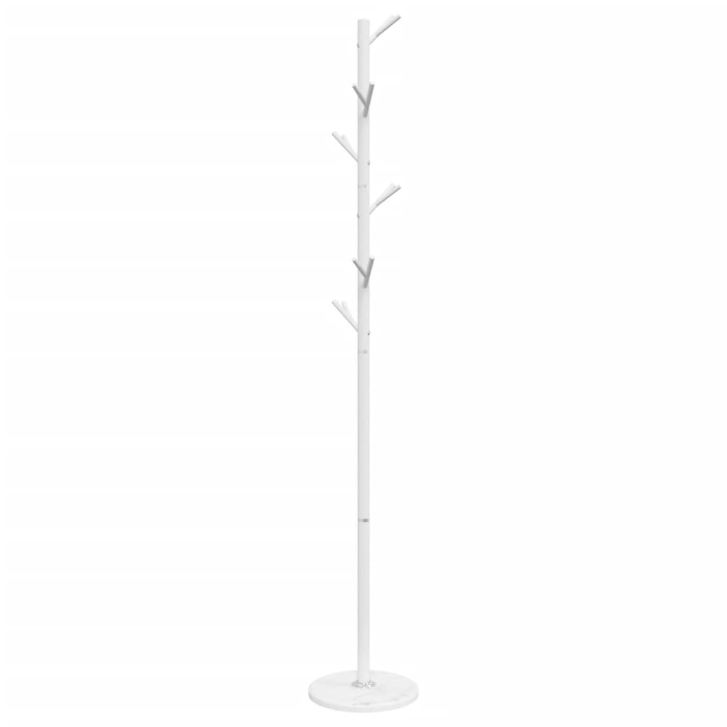 vidaXL Coat Stand White 175 cm Powder-coated Iron