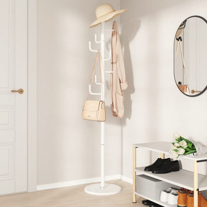 vidaXL Coat Stand White 183 cm Powder-coated Iron