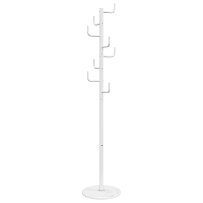 vidaXL Coat Stand White 183 cm Powder-coated Iron