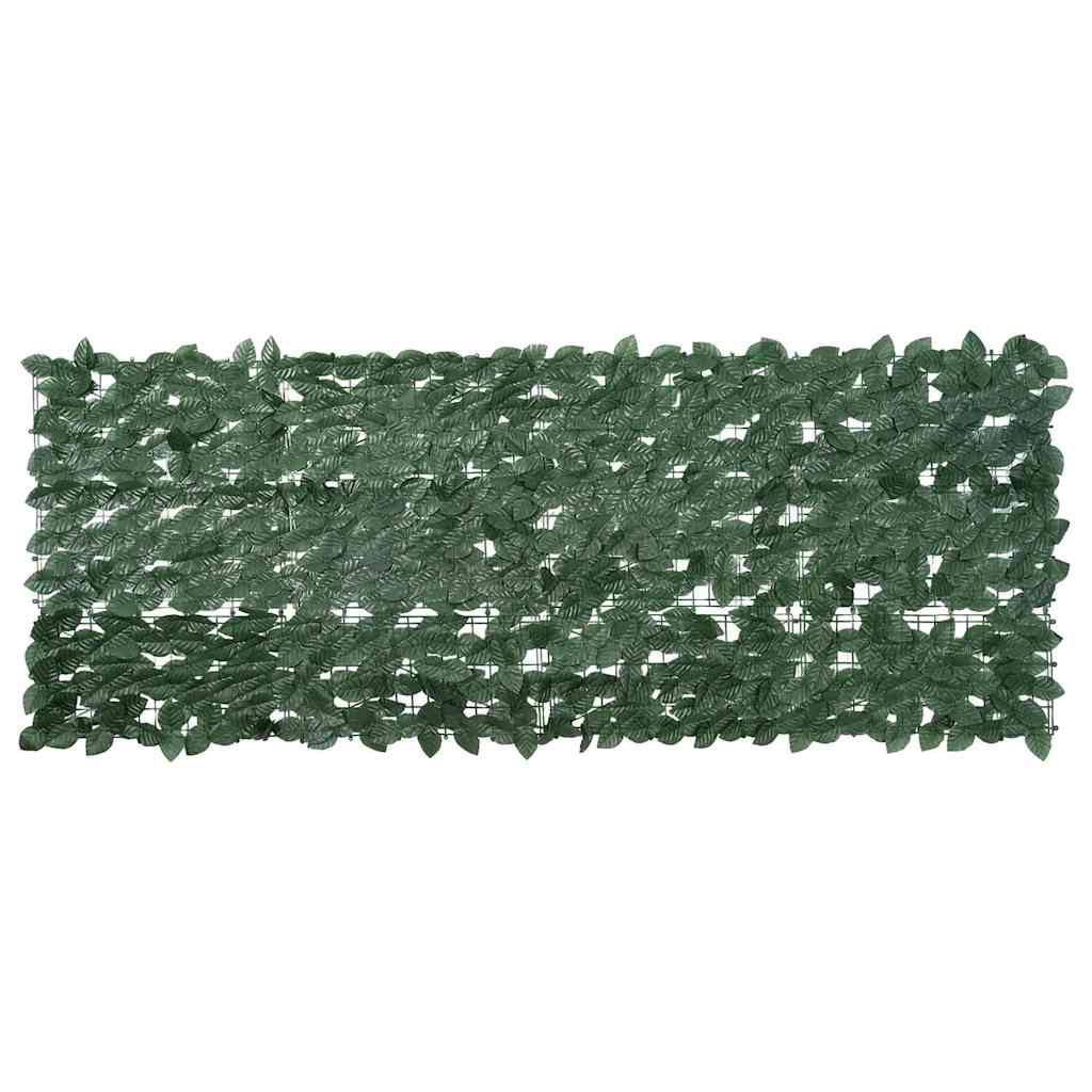 vidaXL Balcony Screen with Dark Green Leaves 200x75 cm