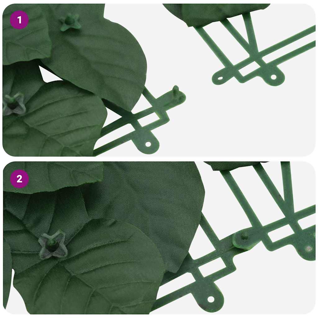 vidaXL Balcony Screen with Dark Green Leaves 200x75 cm