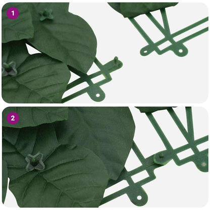 vidaXL Balcony Screen with Dark Green Leaves 200x75 cm