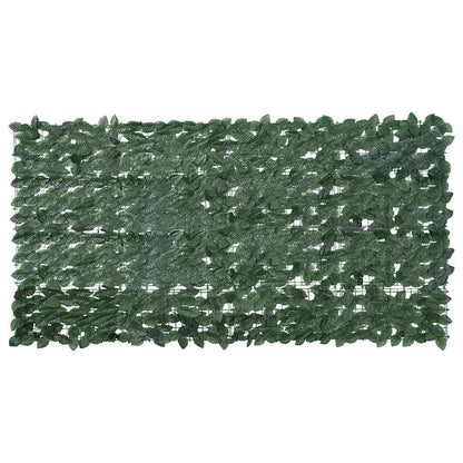 vidaXL Balcony Screen with Dark Green Leaves 200x100 cm
