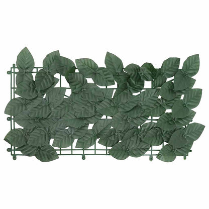 vidaXL Balcony Screen with Dark Green Leaves 200x100 cm