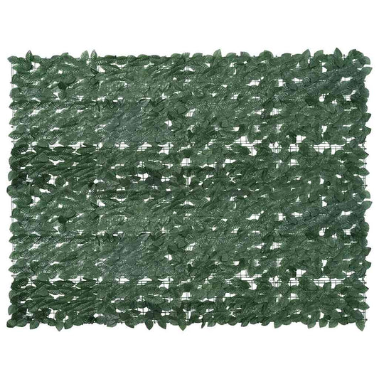 vidaXL Balcony Screen with Dark Green Leaves 200x150 cm