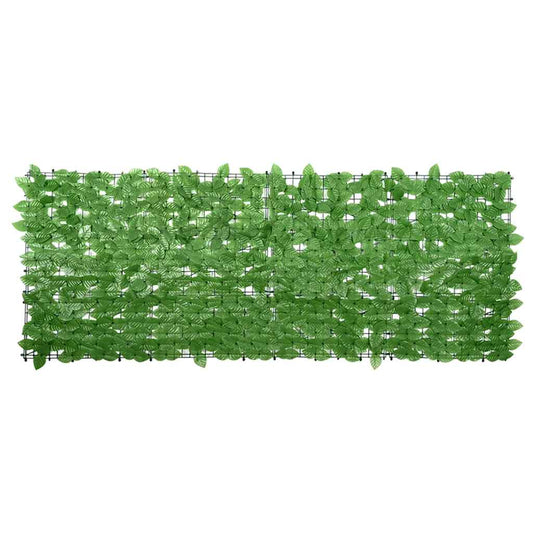 vidaXL Balcony Screen with Green Leaves 200x75 cm