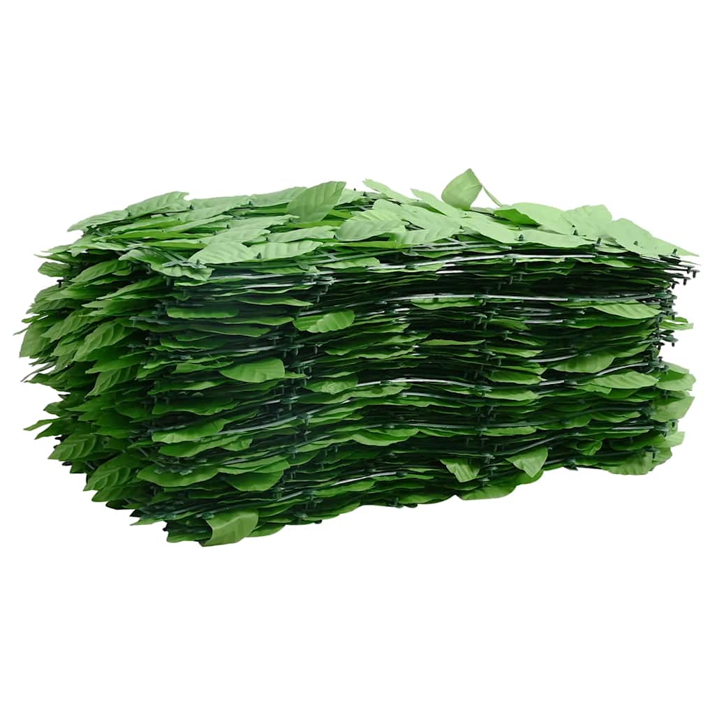 vidaXL Balcony Screen with Green Leaves 200x75 cm