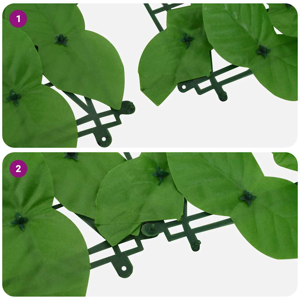 vidaXL Balcony Screen with Green Leaves 200x75 cm