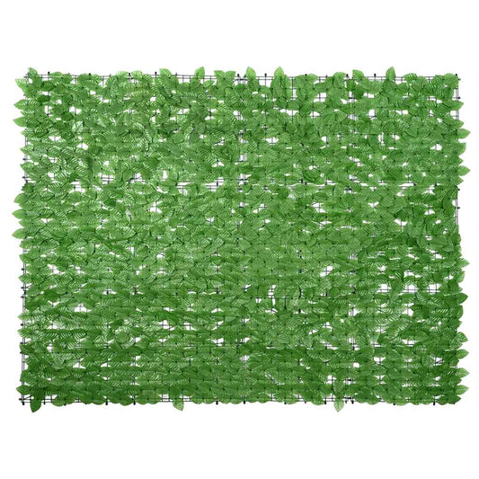 vidaXL Balcony Screen with Green Leaves 200x150 cm