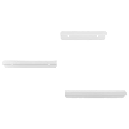 vidaXL Wall Shelves 3 pcs Silver Stainless Steel