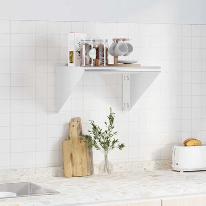 vidaXL Wall Shelf 50x45x31 cm Silver Stainless Steel