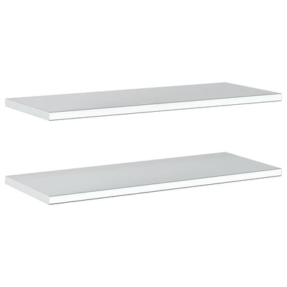 vidaXL Wall Shelves 2 pcs 100x40 cm Silver Stainless Steel