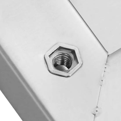 vidaXL Wall Shelves 2 pcs 100x23.5 cm Silver Stainless Steel