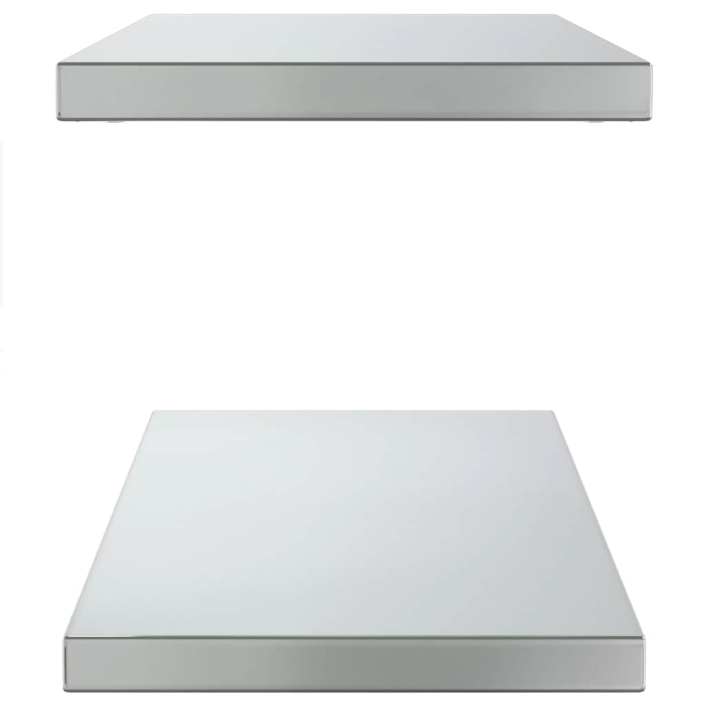 vidaXL Wall Shelves 2 pcs 75x30 cm Silver Stainless Steel
