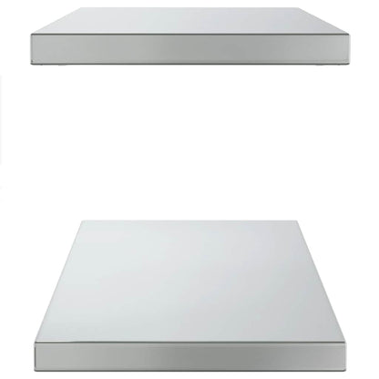 vidaXL Wall Shelves 2 pcs 75x30 cm Silver Stainless Steel