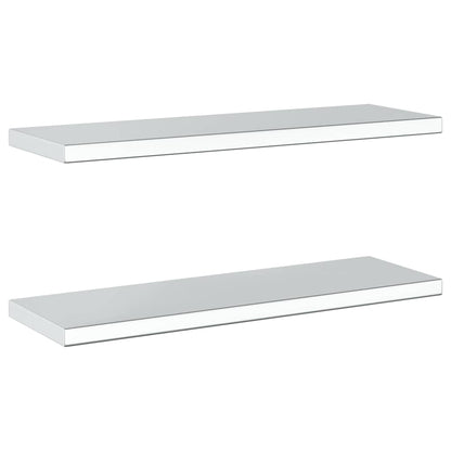 vidaXL Wall Shelves 2 pcs 75x23.5 cm Silver Stainless Steel