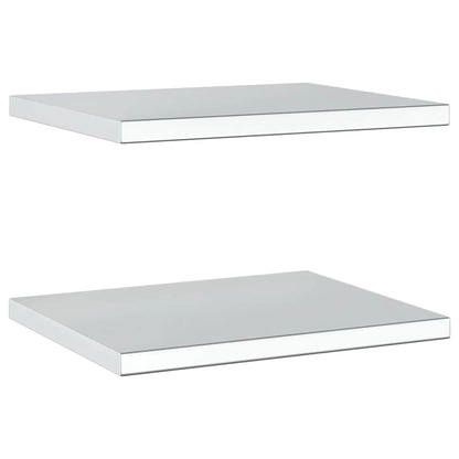 vidaXL Wall Shelves 2 pcs 50x40 cm Silver Stainless Steel