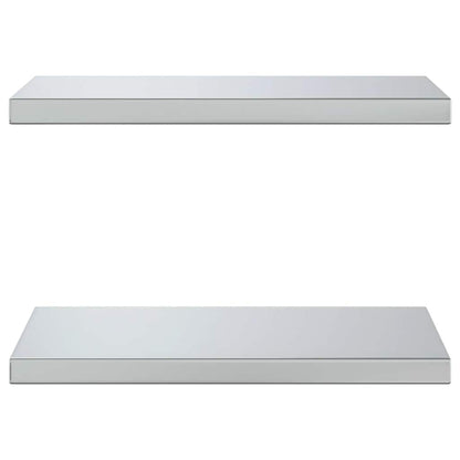 vidaXL Wall Shelves 2 pcs 50x30 cm Silver Stainless Steel