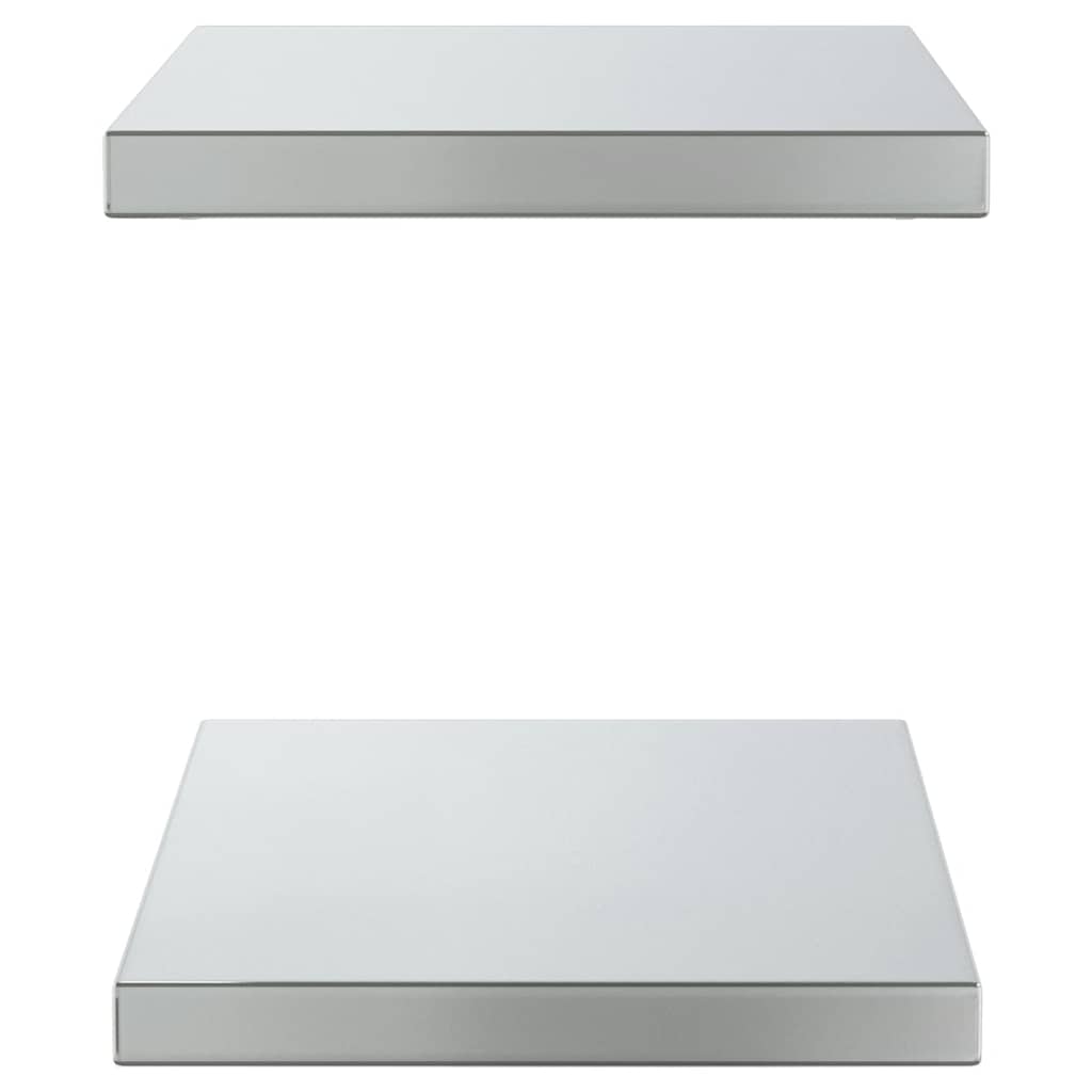 vidaXL Wall Shelves 2 pcs 50x30 cm Silver Stainless Steel