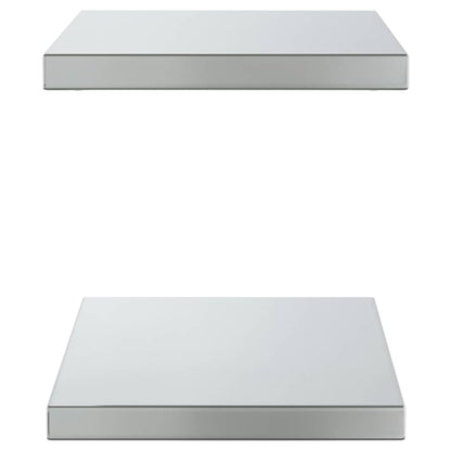 vidaXL Wall Shelves 2 pcs 50x30 cm Silver Stainless Steel