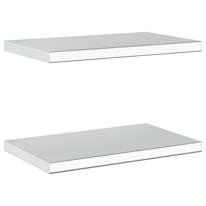 vidaXL Wall Shelves 2 pcs 50x30 cm Silver Stainless Steel