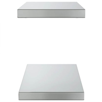 vidaXL Wall Shelves 2 pcs 50x23.5 cm Silver Stainless Steel
