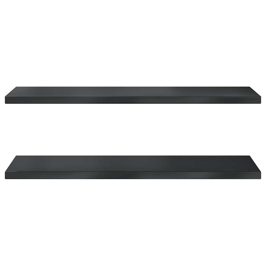 vidaXL Wall Shelves 2 pcs 100x40 cm Black Stainless Steel