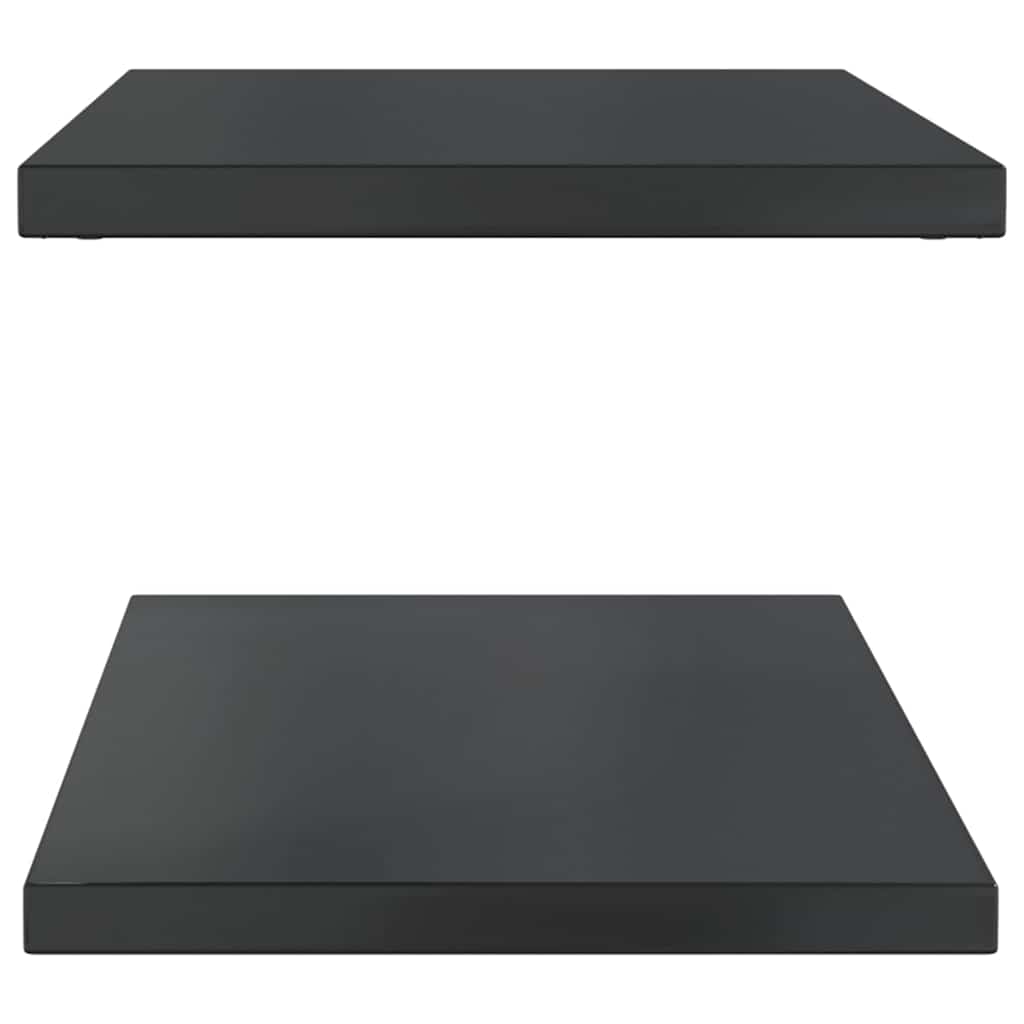 vidaXL Wall Shelves 2 pcs 100x40 cm Black Stainless Steel
